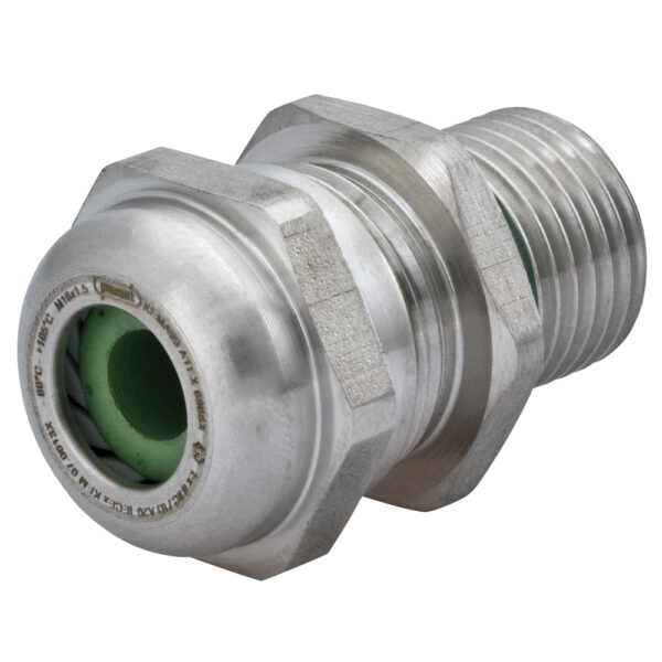 Ex-d M16 Stainless Steel Low Temp FKM Insert Reduced Dome Cable Gland | Cord Grip | Strain Relief CC17MR-6X-D