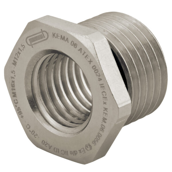 Nickel Plated Brass Thread Reducers Metric to Metric Threads | RM-2016-MX-D