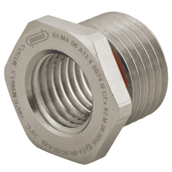 Nickel Plated Brass Thread Reducer PG 11 to PG 9 Threads | RQ-1109-MX-S