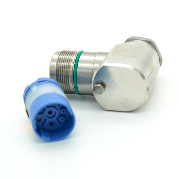 M23 Power Angled Device Connector | 316L Stainless Steel | Pin 4+3+PE | without Contacts | FZ00172 - Image 3