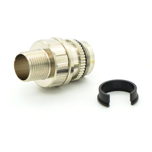 M12 Power Overmold Assembly Coupling Connector Housing | Nickel Plated Brass | SV Coded K/L | SA7127-K90.820.101 - Image 2